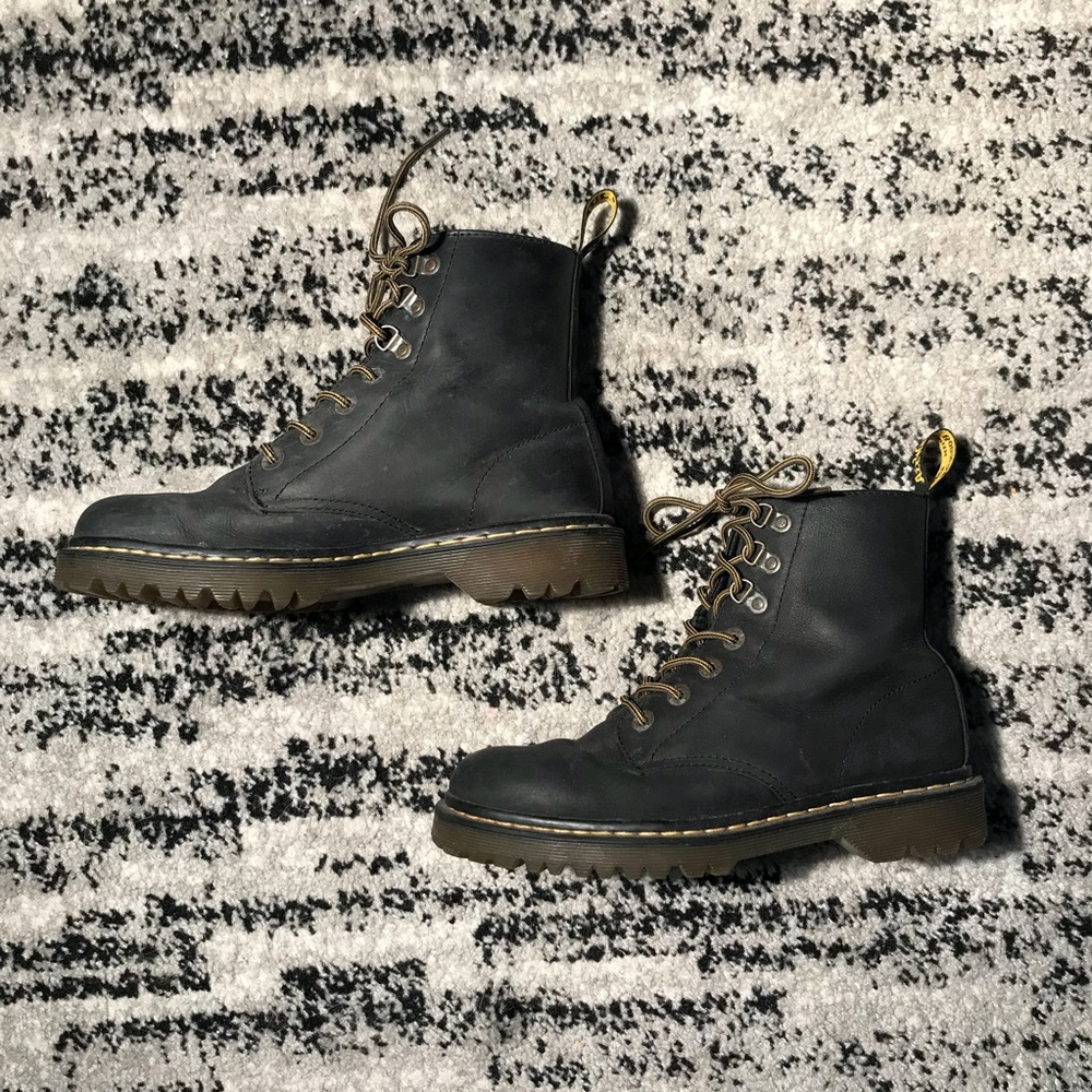 Dr. Martens Black Suede Leather Boot